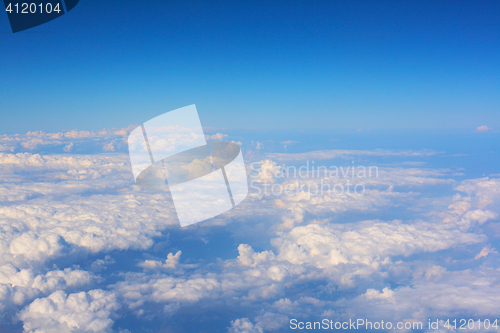 Image of clouds from the airplane