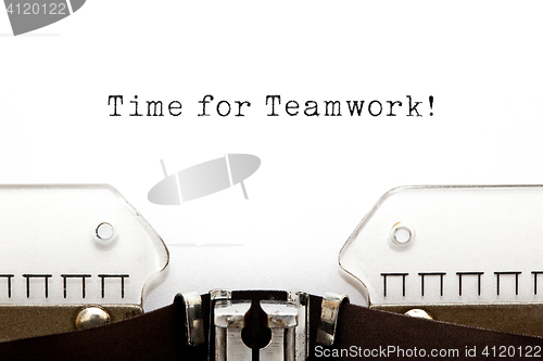 Image of Time For Teamwork Typewriter 