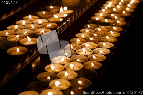 Image of Candles in a dark church