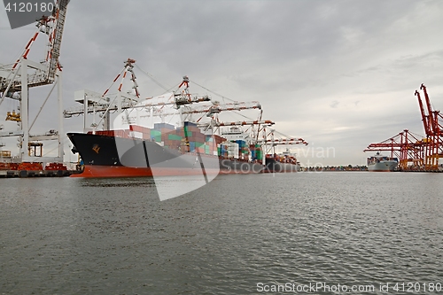 Image of Industrial ships in port