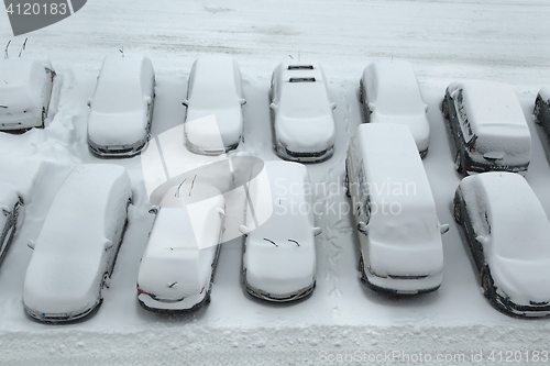 Image of Winter parking cars