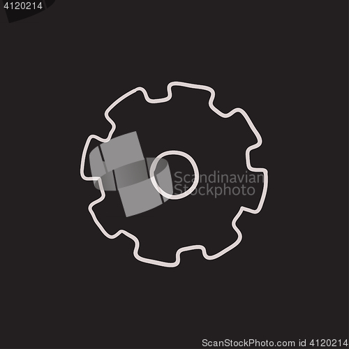 Image of Gear sketch icon.