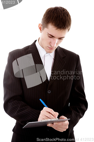 Image of Wrighting man