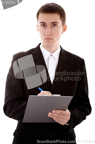 Image of Wrighting man