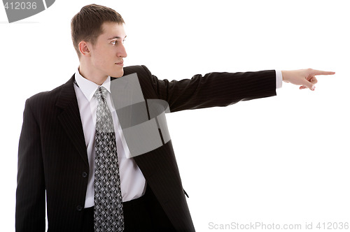 Image of man in suit on white