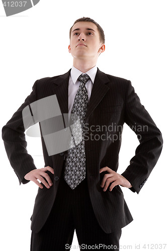 Image of man in suit on white