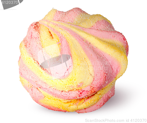 Image of Single yellow and pink marshmallow