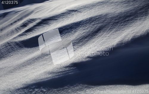 Image of winter snow like barchan