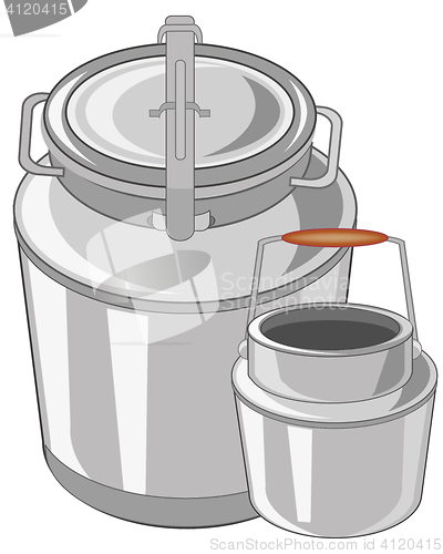 Image of Can and flask