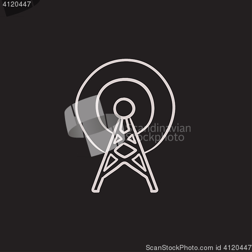 Image of Antenna sketch icon.