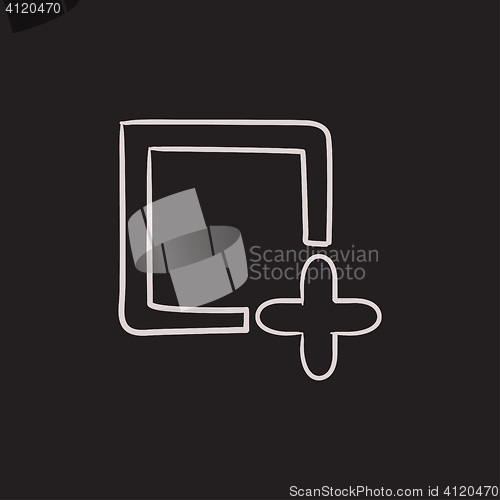 Image of Add file sketch icon.