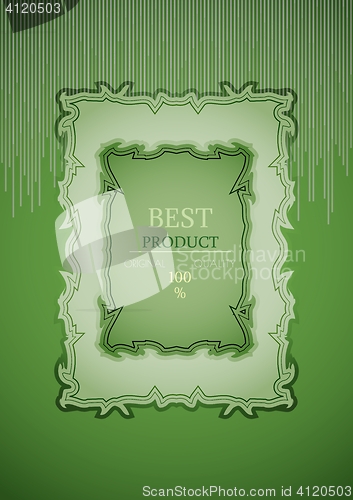Image of best product stamp on striped background