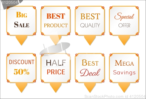 Image of collection of different product quality badges