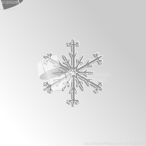 Image of snowflake on gray gradient background