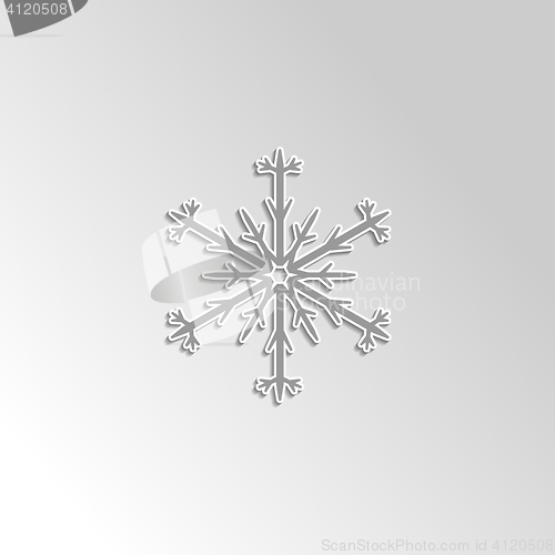 Image of snowflake on gray gradient background