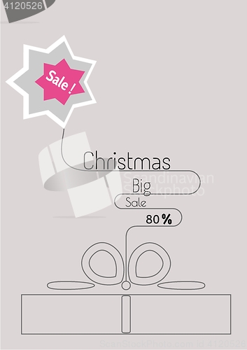 Image of christmas special offer sale poster in flat style