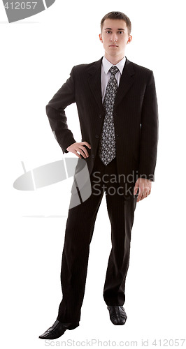 Image of man in suit on white