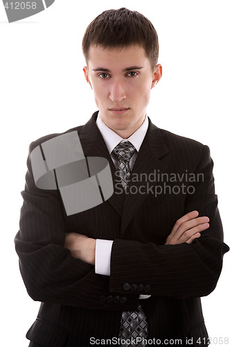 Image of man in suit on white