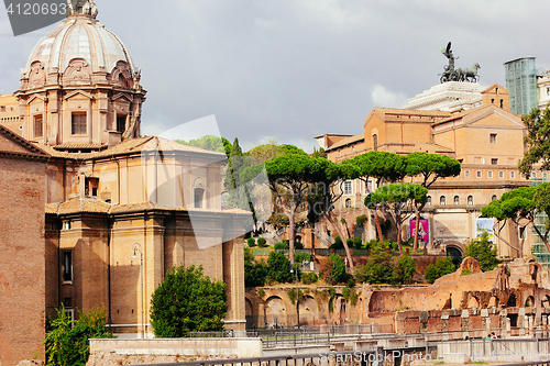 Image of Rome, Italy. Ancient ruins of the Forum