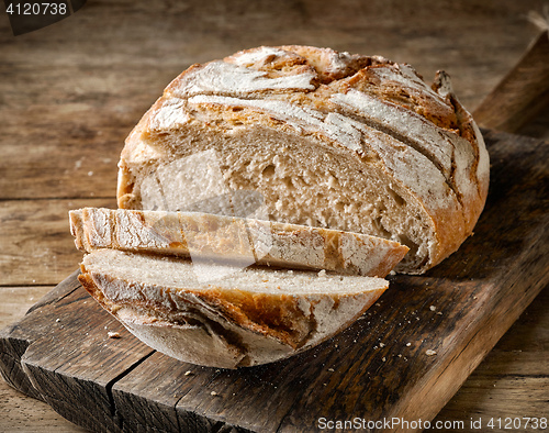 Image of freshly baked sliced bread