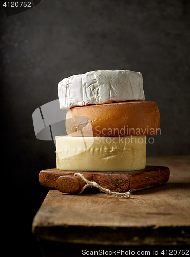 Image of various types of cheese