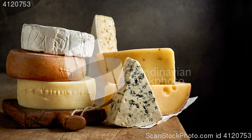 Image of various types of cheese