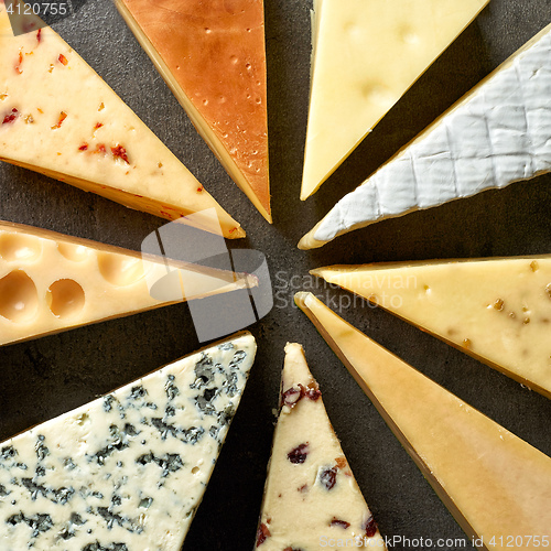 Image of various types of cheese