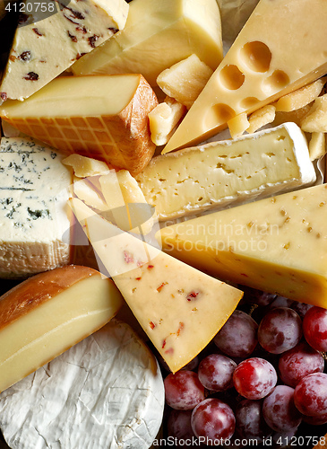 Image of various types of cheese