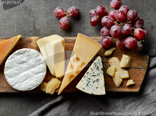 Image of various types of cheese