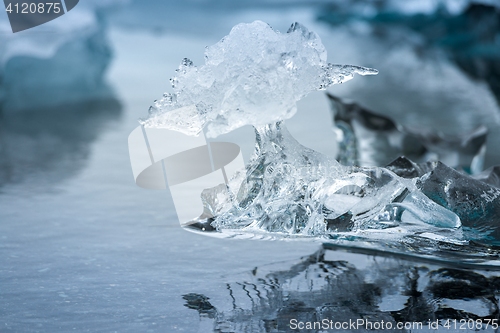 Image of Blue icebergs closeup
