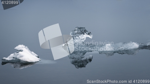 Image of Blue icebergs closeup