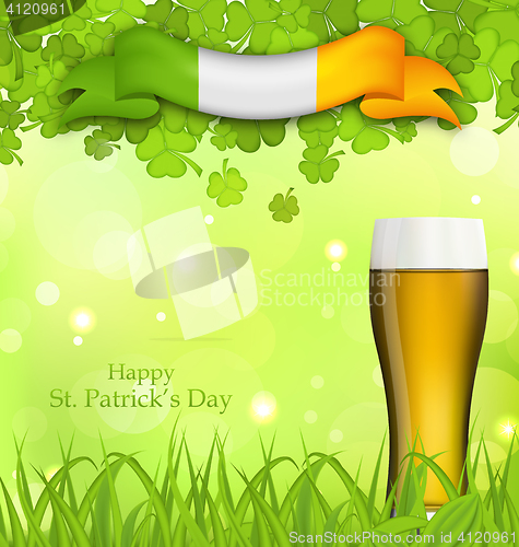 Image of Glowing nature background  for St. Patrick\'s Day