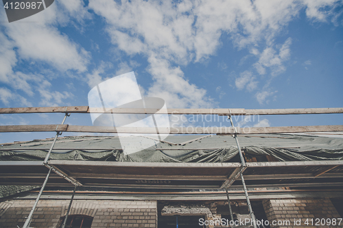 Image of Scaffolding at a house improvement