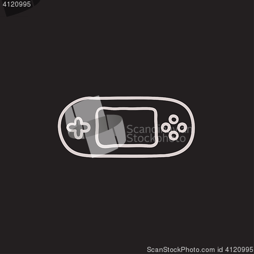 Image of Game console gadget sketch icon.