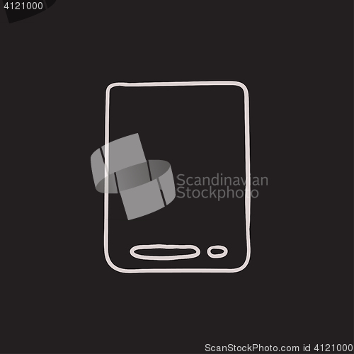 Image of Touch screen tablet sketch icon.