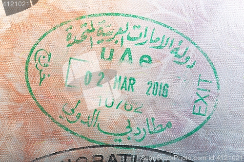 Image of United Arab Emirates Passport Stamp