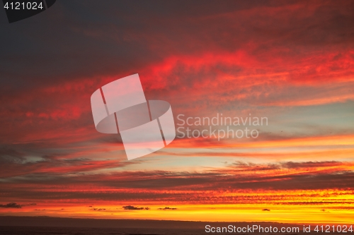 Image of Sunset sky clouds