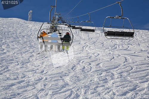 Image of Skiing slopes from the lift