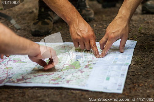 Image of Navigating with map and compass