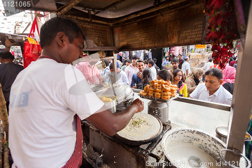 Image of Street vendor preparing food