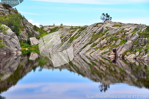 Image of Beautiful mountain lake in Norway