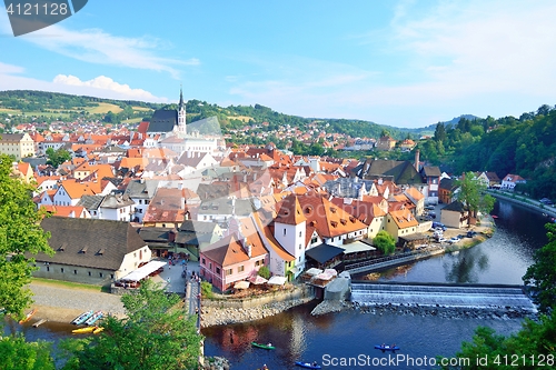 Image of Cesky Krumlov day view during summer