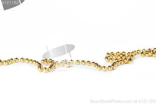 Image of Gold Christmas bump beads on white