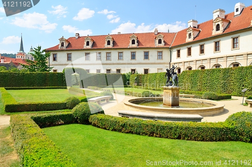 Image of Wallenstein Palace gardens in Prague, summer