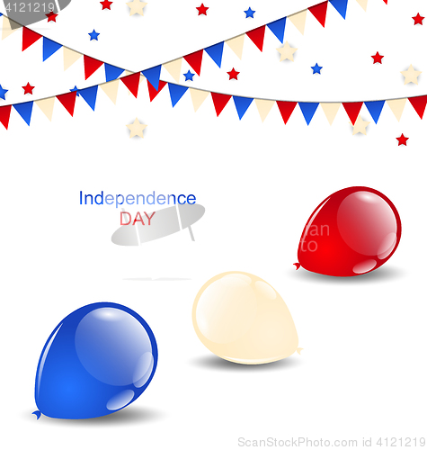 Image of Colorful balloons in american flag colors