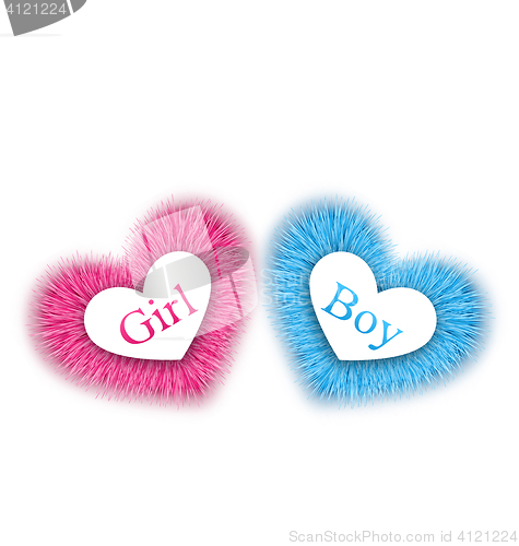 Image of Pink and blue baby shower, reveal the gender baby shower
