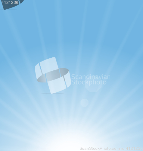 Image of  Abstract Blue Background Sun