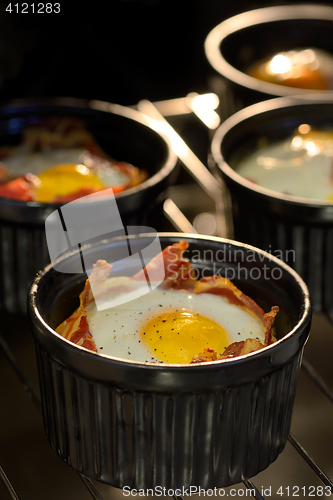 Image of menu breakfast cups egg with bacon