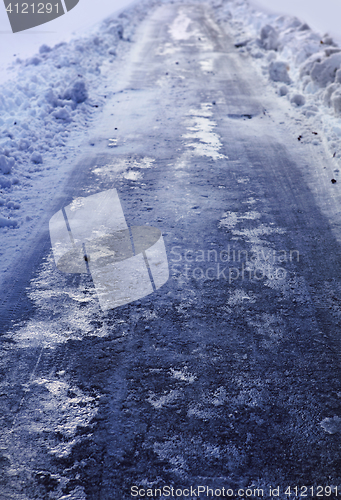 Image of ice slick road