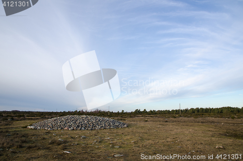 Image of Ancient burial place with cobble stones